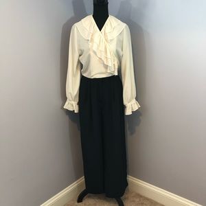 Vintage Joan Walters Jumpsuit 6P Black and Ivory